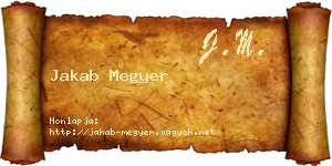 Jakab Megyer névjegykártya